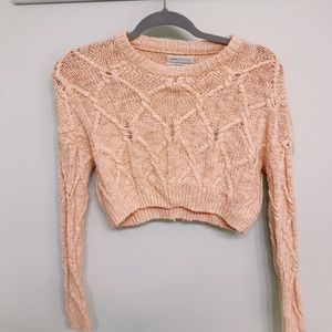 Pink Cropped Urban Outfitters Sweater